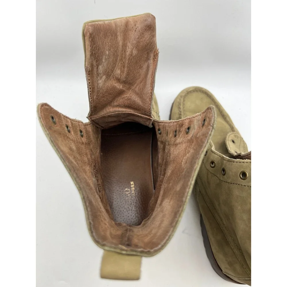 Polo Ralph Lauren Ranger Boots Mens 11.5 D Olive Green Leather Lug Sole 14557